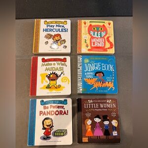 6 toddler board books from Mini Myths and Baby Lit series